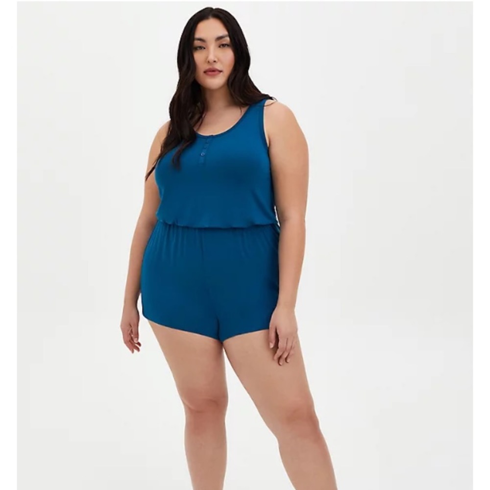 Blue Sleep Romper from Torrid (Size 5X)